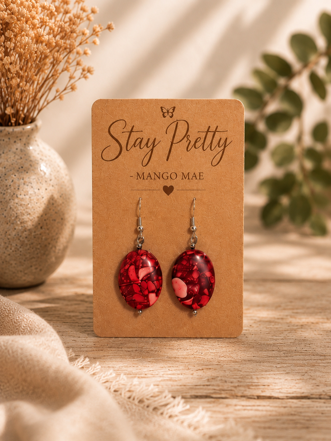 Crimson Confidence Earrings